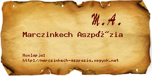 Marczinkech Aszpázia névjegykártya
